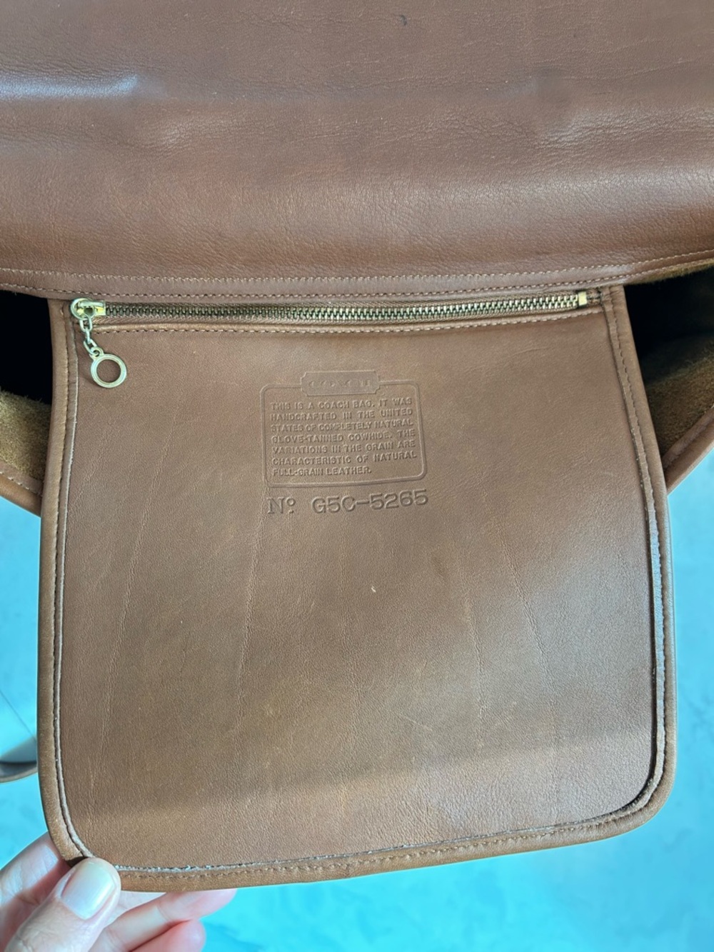 Vintage Coach Lexington Briefcase 5265 British Tan Leather Messenger Bag USA - Picture 6 of 16